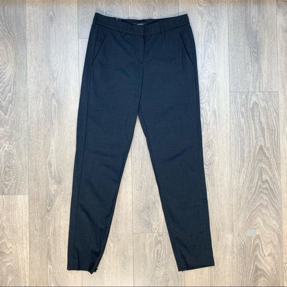 Aritzia Babaton Women’s Pants Pleated Straight Leg Trousers Whimsigoth navy blue - Picture 6 of 14